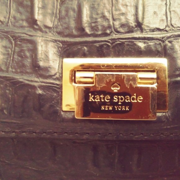 Kate Spade New York Knightsbridge Doris  Embossed Leather Satchel Purse - Picture 12 of 15